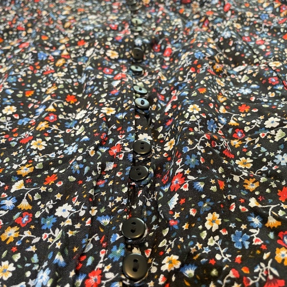 Colorful Flower floral Date Night high low Skirt women size medium NWT - Picture 4 of 5